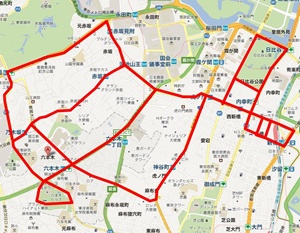 アドトラックLED車 六本木ルート