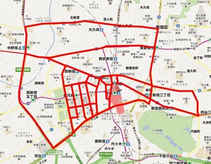 アドトラックLED車 新宿ルート